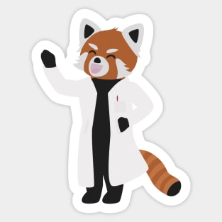 Mad Scientist Red Panda 変わり者 Hououin Kyouma - Okabe Steins Gate Sticker